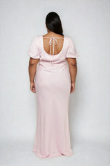 Plus Size Satin Puff-Sleeve Maxi Dress - Forever 21