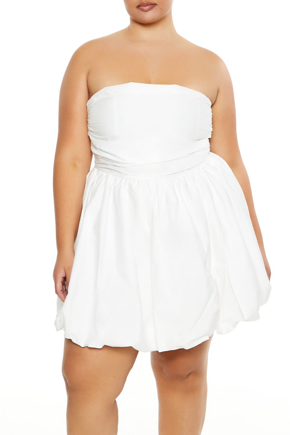 Plus Size Bubble-Hem Mini Dress - Forever 21