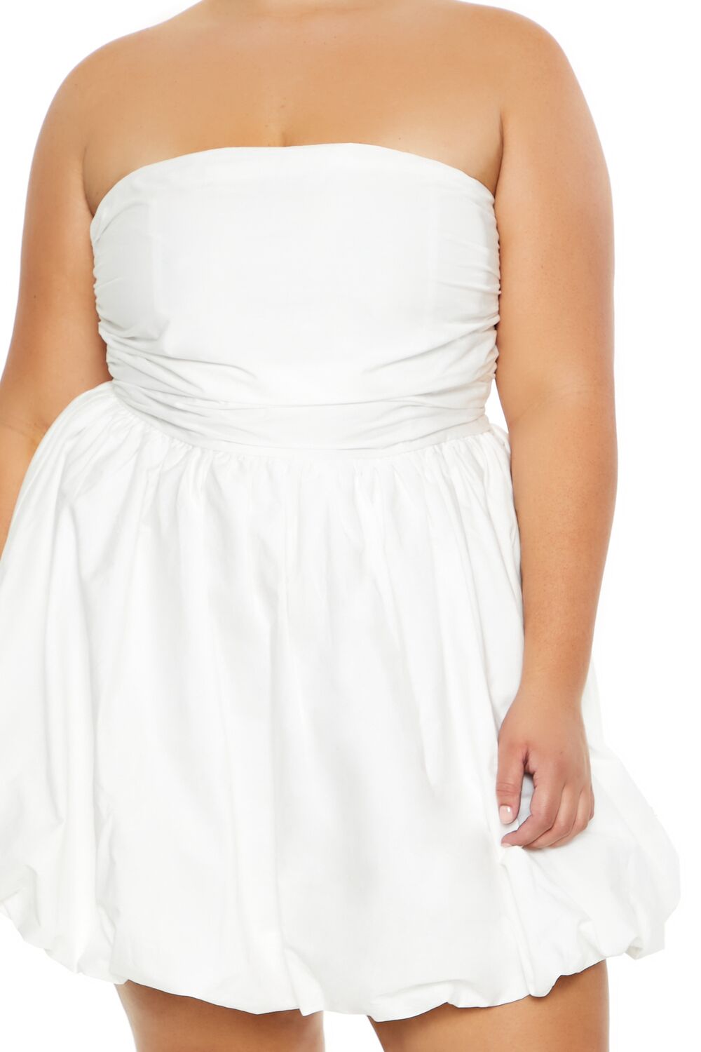 Plus Size Bubble-Hem Mini Dress - Forever 21
