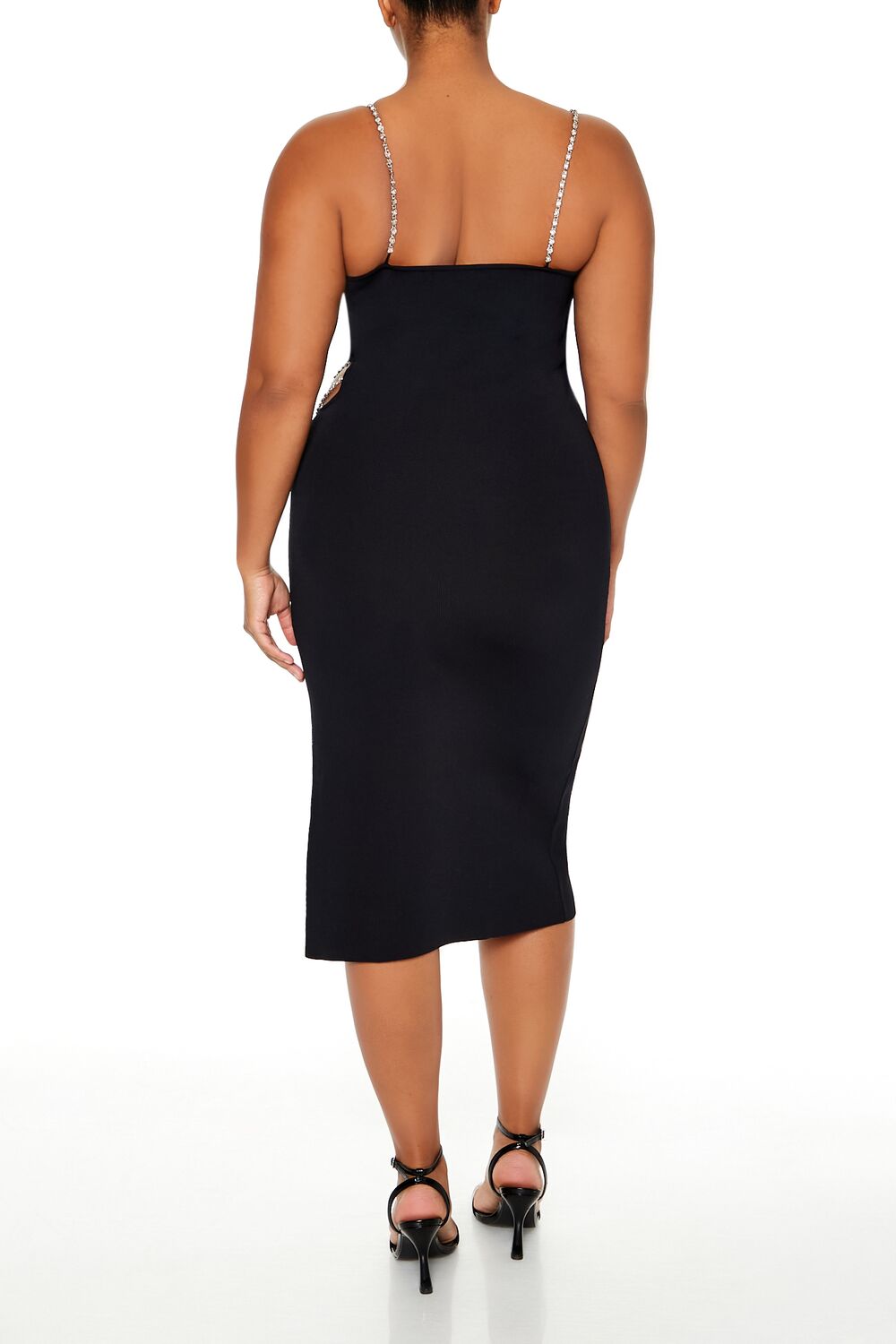 Plus Size Faux Gem Midi Sweater Dress - Forever 21