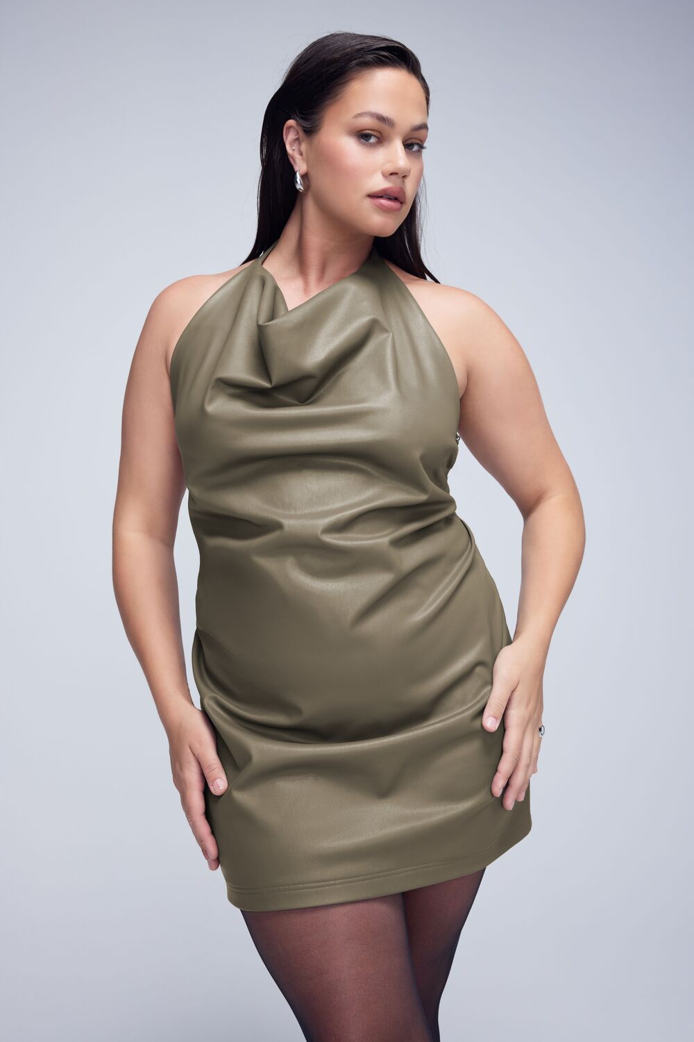 Plus Size Cowl Halter Mini Dress - Forever 21