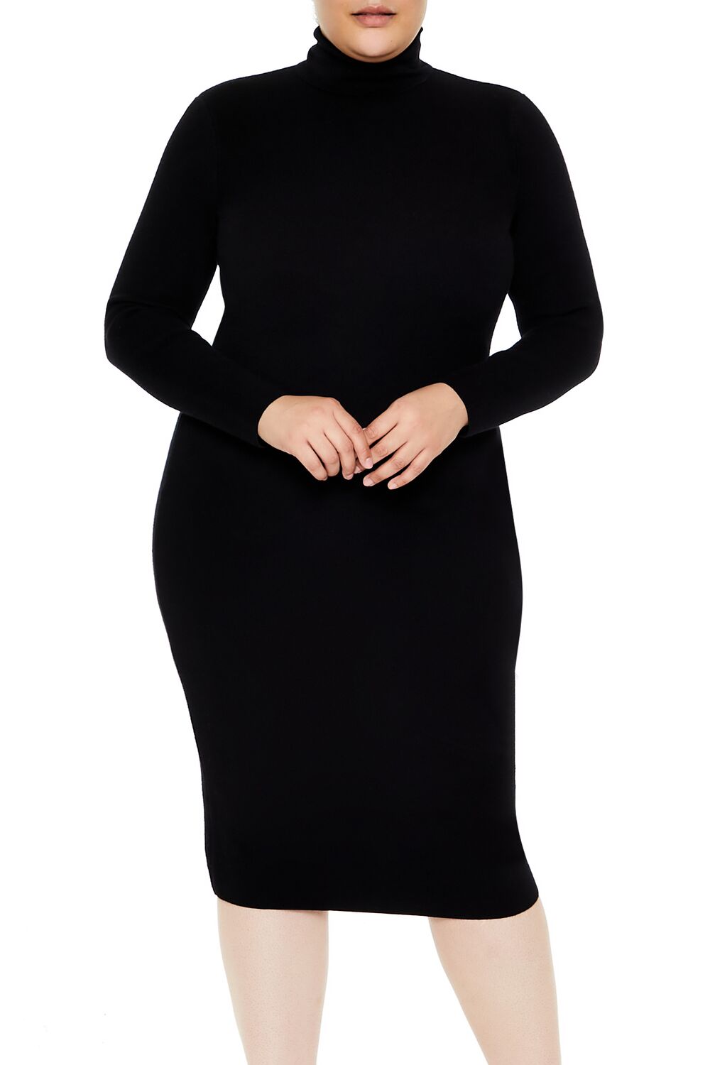 Plus Size Faux Gem Midi Sweater Dress - Forever 21