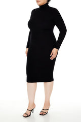 Plus Size Faux Gem Midi Sweater Dress - Forever 21