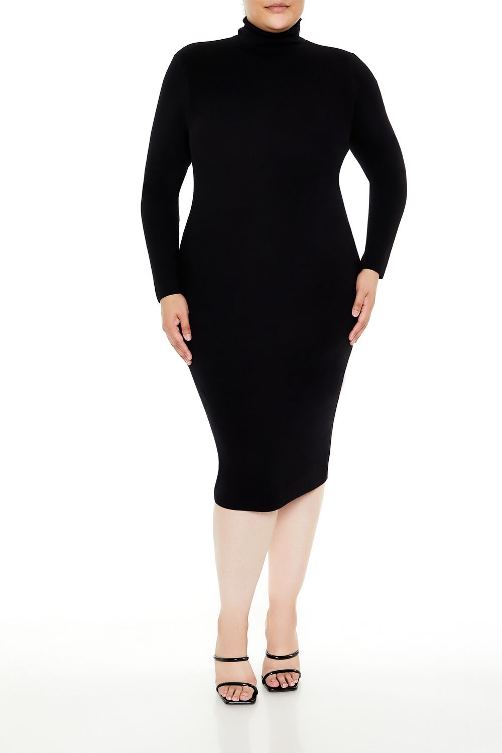 Plus Size Faux Gem Midi Sweater Dress - Forever 21