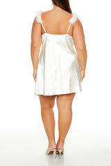 Plus Size Faux Fur-Trim Mini Dress - Forever 21
