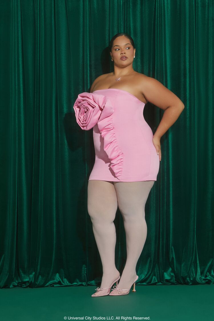 Plus Size Wicked Rosette Tube Dress - Forever 21