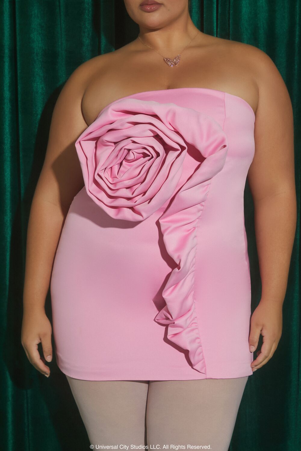 Plus Size Wicked Rosette Tube Dress - Forever 21