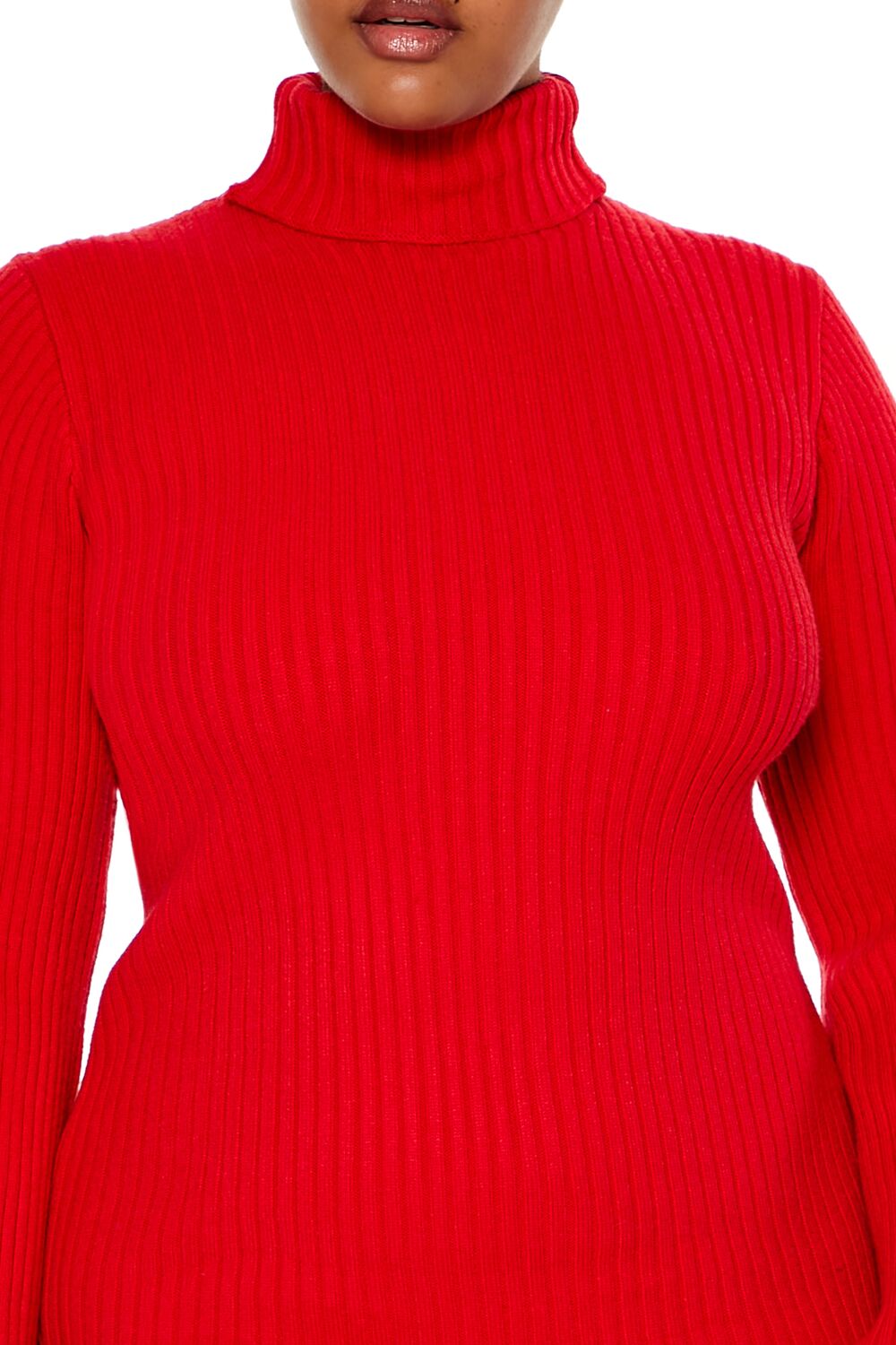 Plus Size Turtleneck Mini Sweater Dress - Forever 21