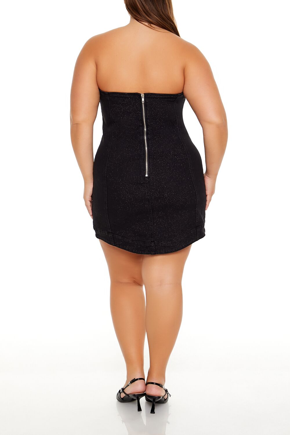 Plus Size Denim Tube Dress - Forever 21