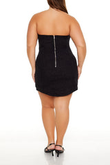 Plus Size Denim Tube Dress - Forever 21