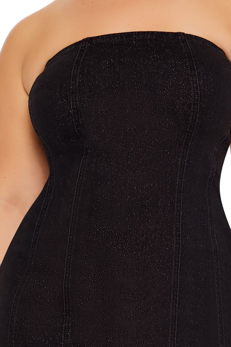 Plus Size Denim Tube Dress - Forever 21