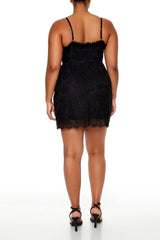 Plus Size Eyelash Lace Mini Dress - Forever 21