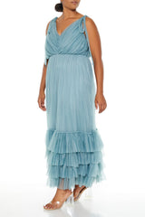 Plus Size Tiered Tie-Strap Maxi Dress - Forever 21