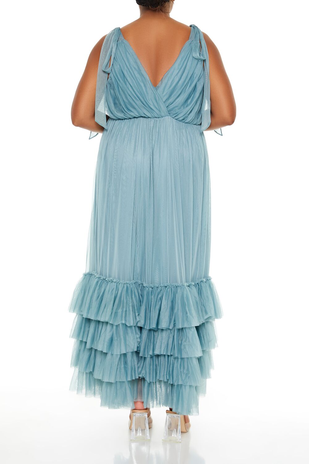 Plus Size Tiered Tie-Strap Maxi Dress - Forever 21