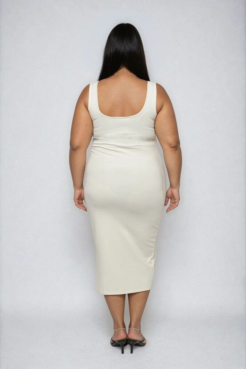 Plus Size Ponte Knit Bodycon Midi Dress - Forever 21