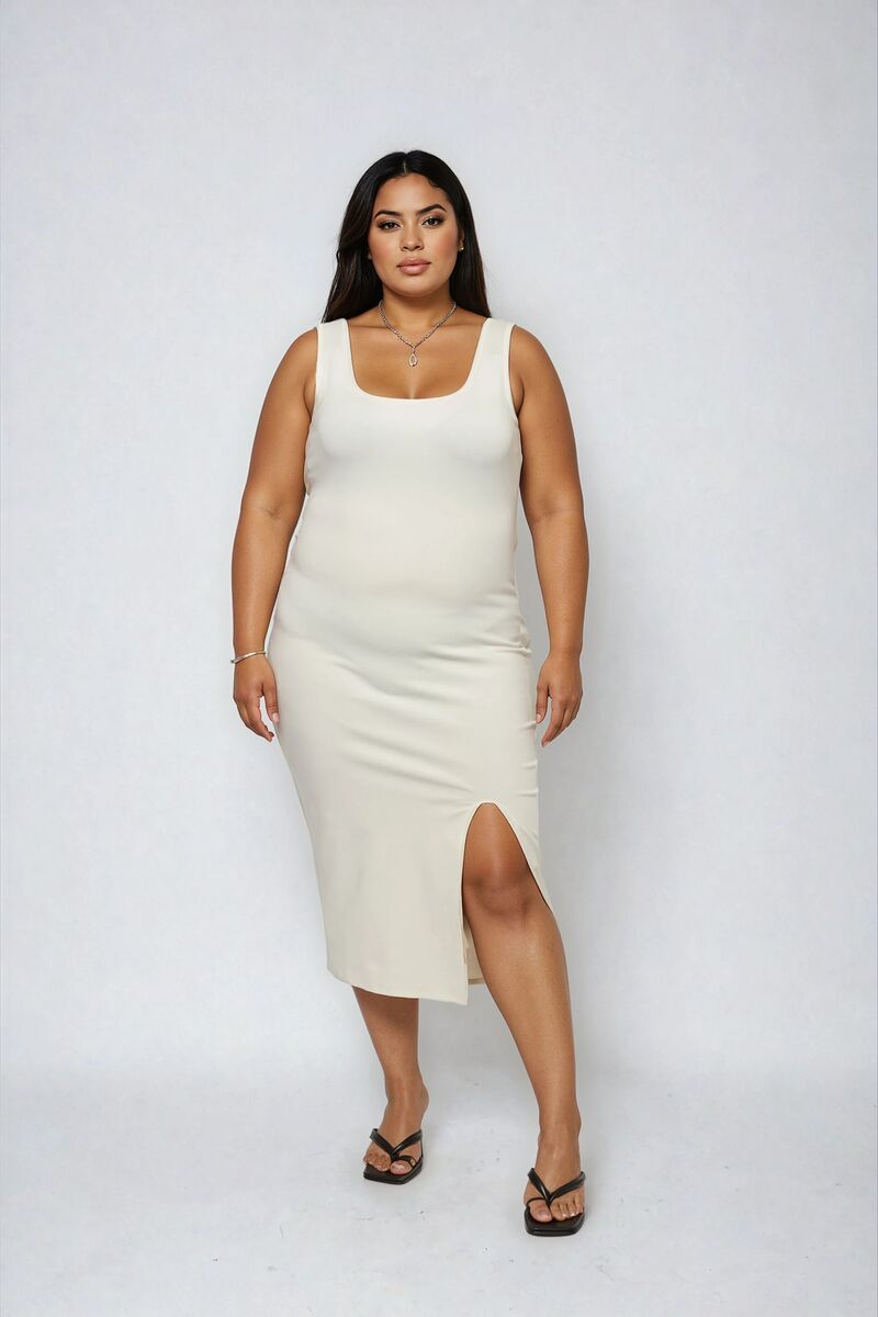Plus Size Ponte Knit Bodycon Midi Dress - Forever 21