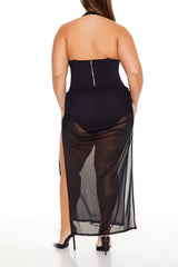 Plus Size Sheer Halter Maxi Dress - Forever 21