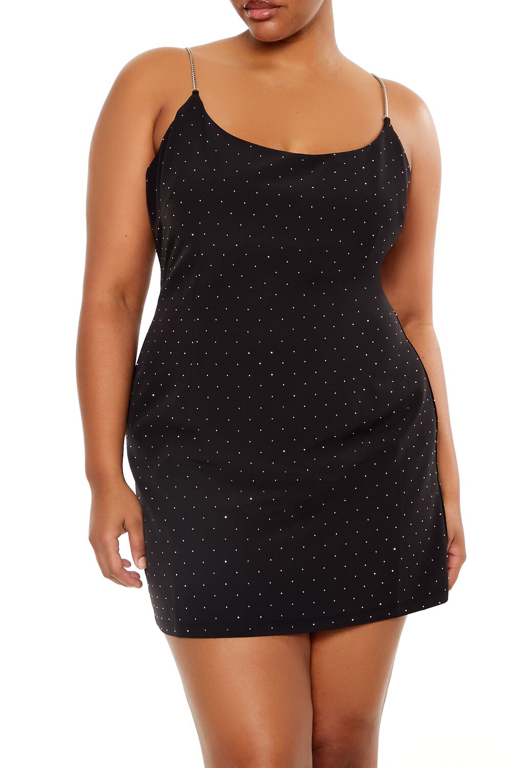 Plus Size Rhinestone Cami Mini Dress - Forever 21