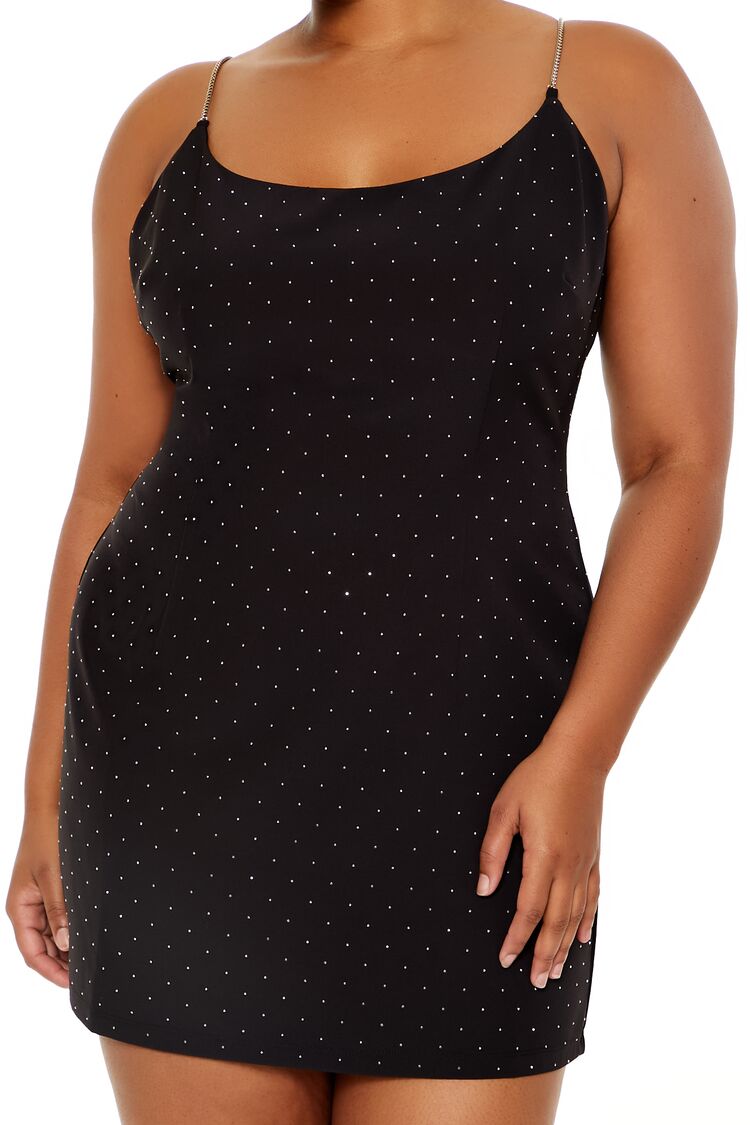 Plus Size Rhinestone Cami Mini Dress - Forever 21