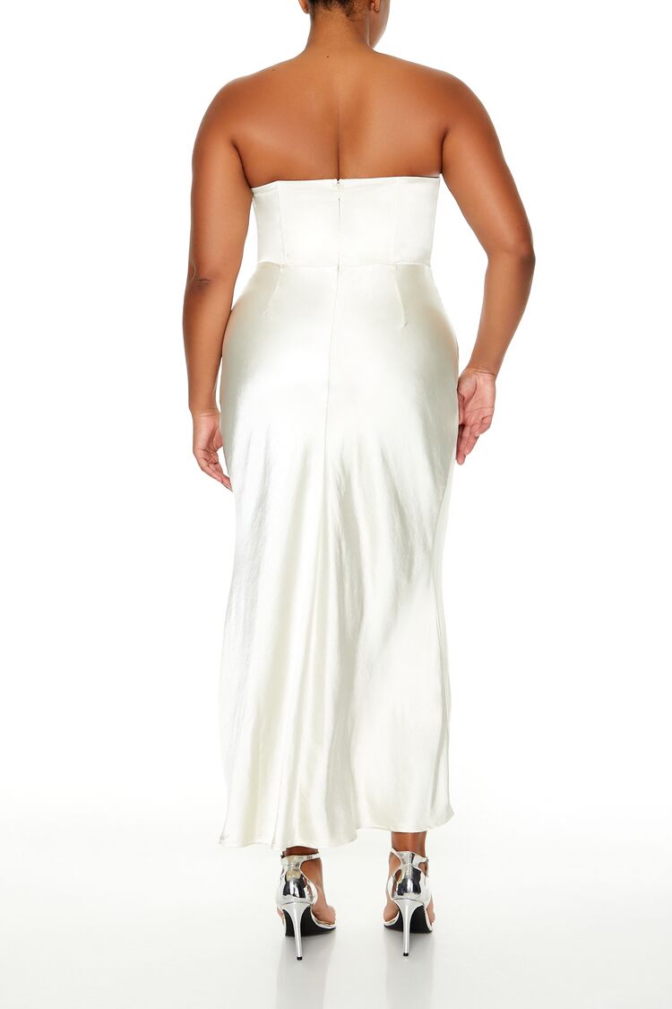 Plus Size Lace-Up Corset Maxi Dress - Forever 21