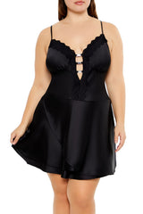 Plus Size Lace-Trim Mini Dress - Forever 21