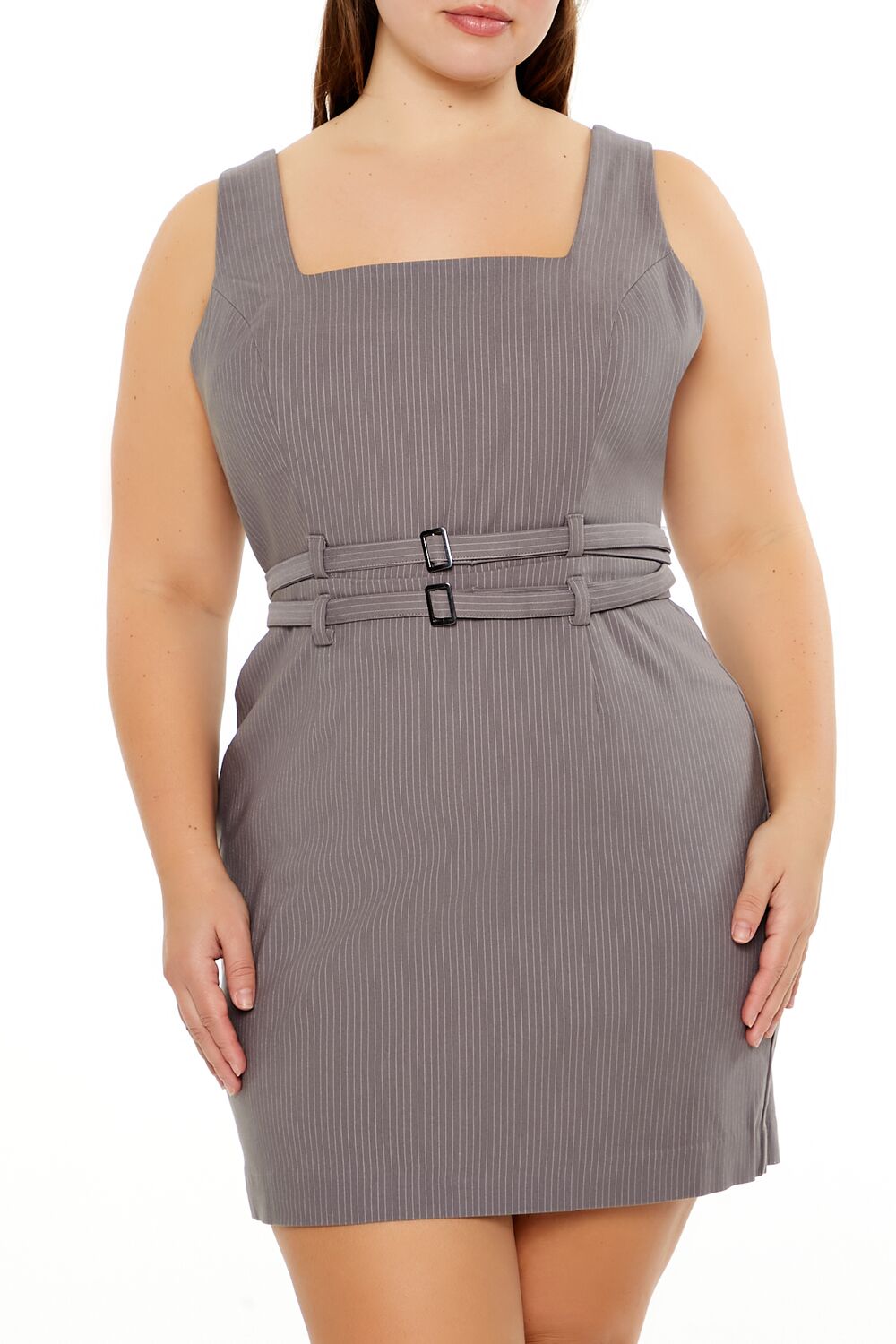 Plus Size Pinstriped Mini Dress - Forever 21