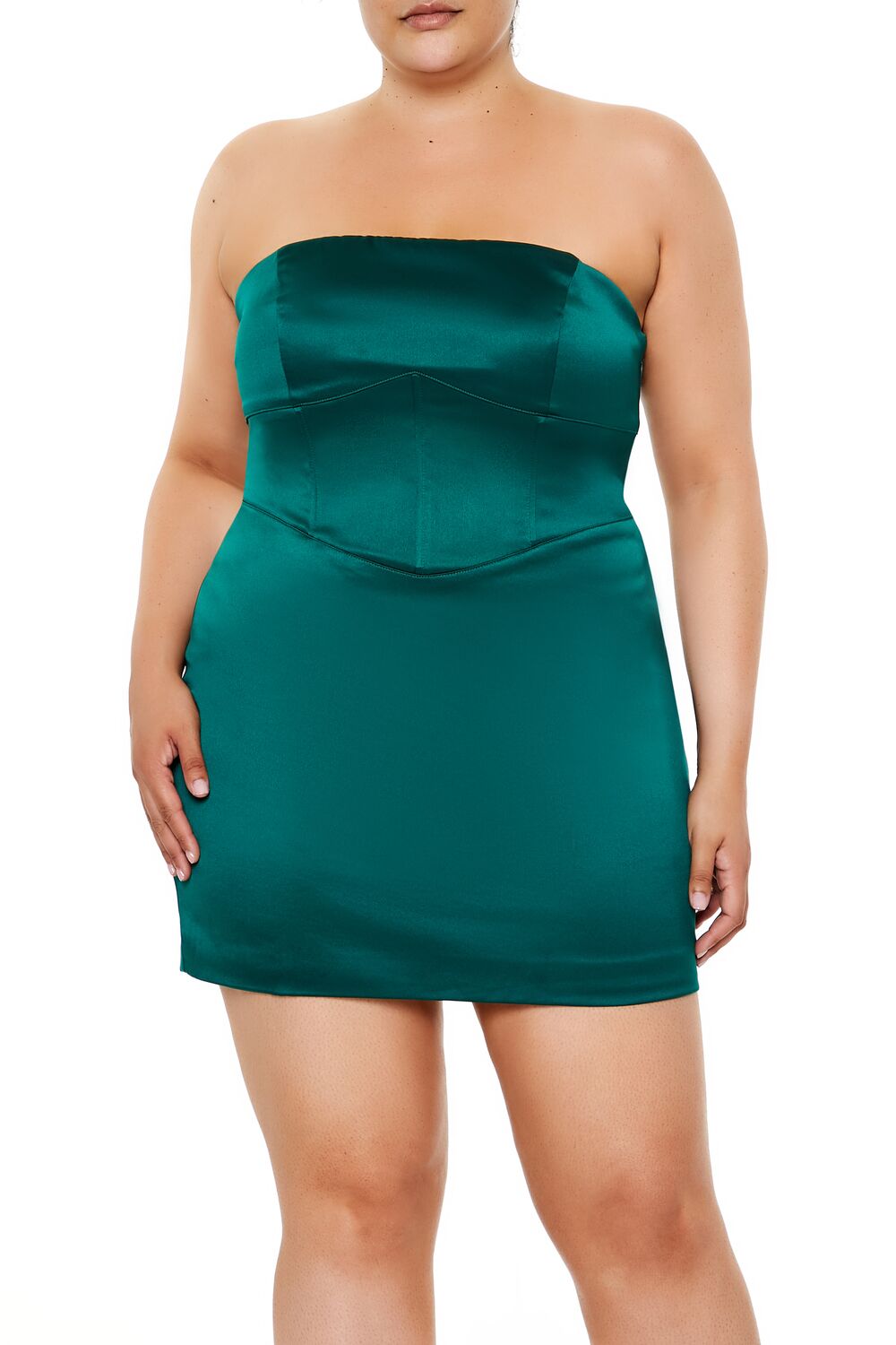Plus Size Corset Tube Mini Dress - Forever 21