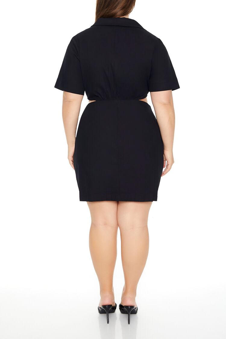 Plus Size Surplice Cutout Mini Dress - Forever 21