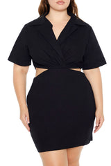 Plus Size Surplice Cutout Mini Dress - Forever 21