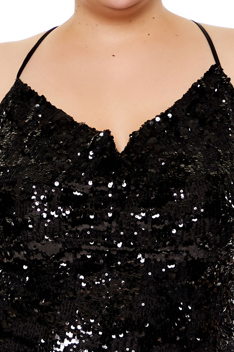 Plus Size Sequin Cami Mini Dress - Forever 21