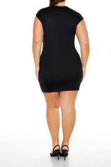 Plus Size Twist-Front Mini Dress - Forever 21