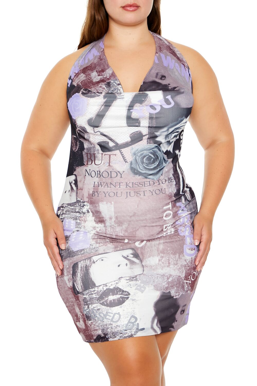 Plus Size Abstract Print Mini Dress - Forever 21