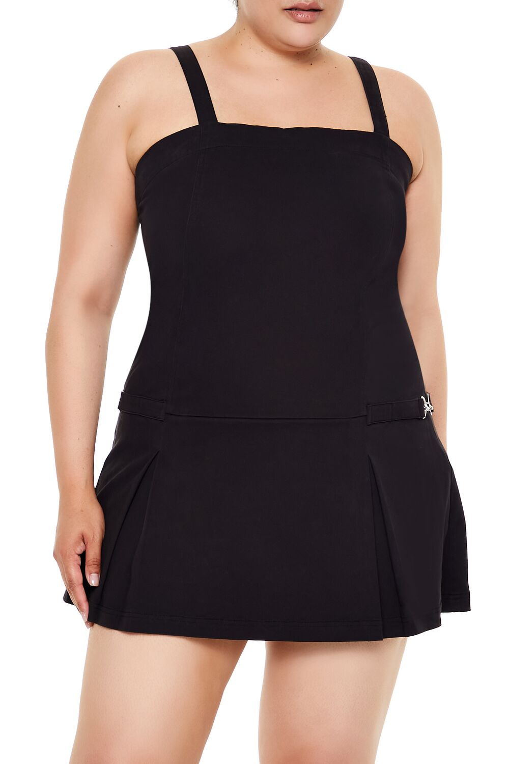 Plus Size Pleated Mini Dress - Forever 21