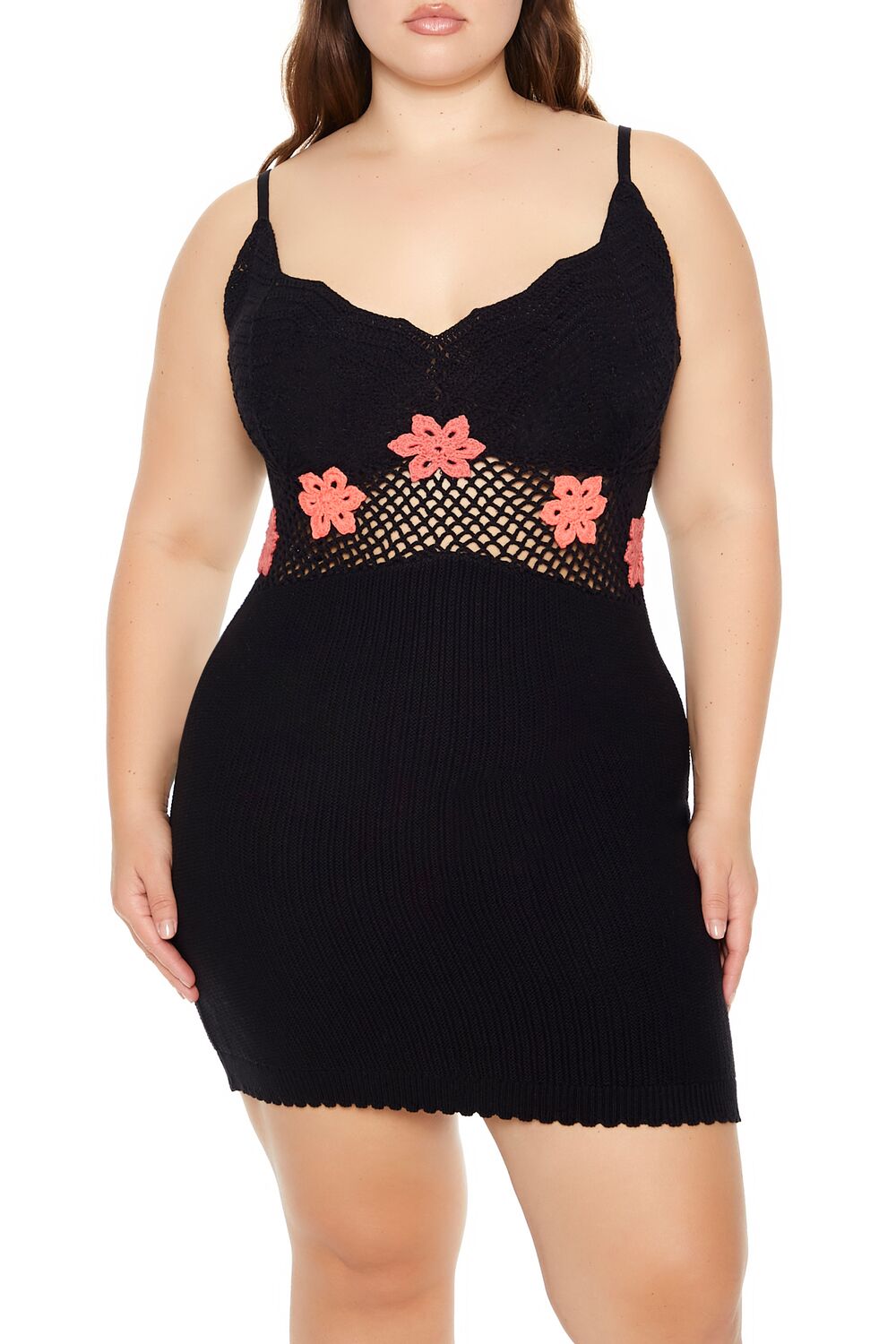 Plus Size Flower Sweater Dress - Forever 21