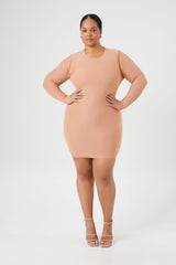 Plus Size Rhinestone Mesh Dress - Forever 21