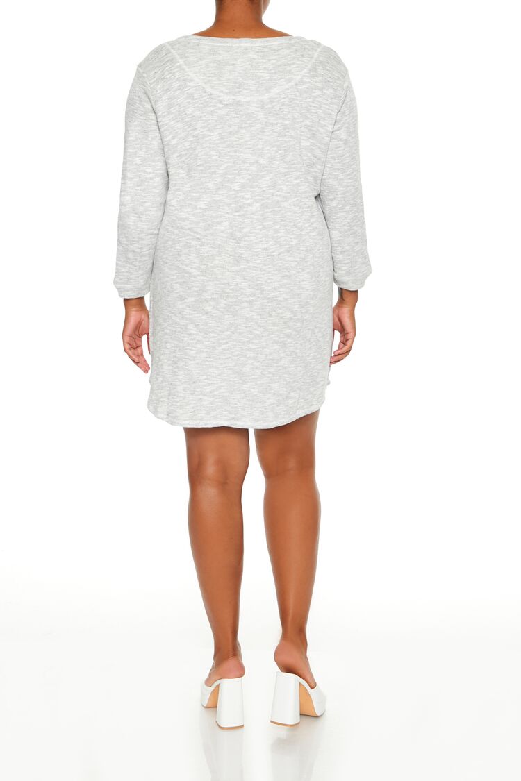 Plus Size Lace Chevron Mini Dress - Forever 21