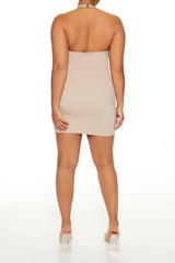 Plus Size Contour Sculpt Halter Mini Dress - Forever 21