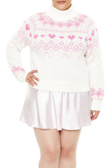 Plus Size Fair Isle Turtleneck Sweater - Forever 21