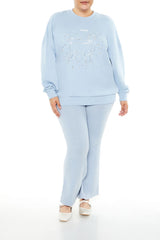 Plus Size Beaded Taurus Pullover - Forever 21
