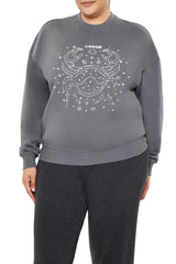 Plus Size Beaded Cancer Pullover - Forever 21