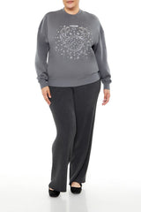 Plus Size Beaded Cancer Pullover - Forever 21