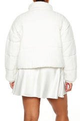 Plus Size Cable Knit Puffer Jacket - Forever 21