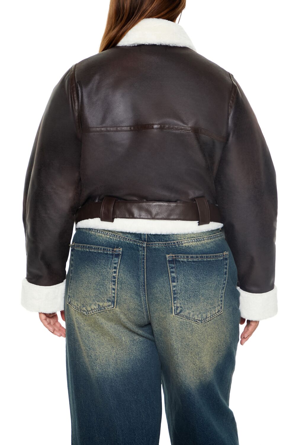 Plus Size Faux Leather Moto Jacket - Forever 21