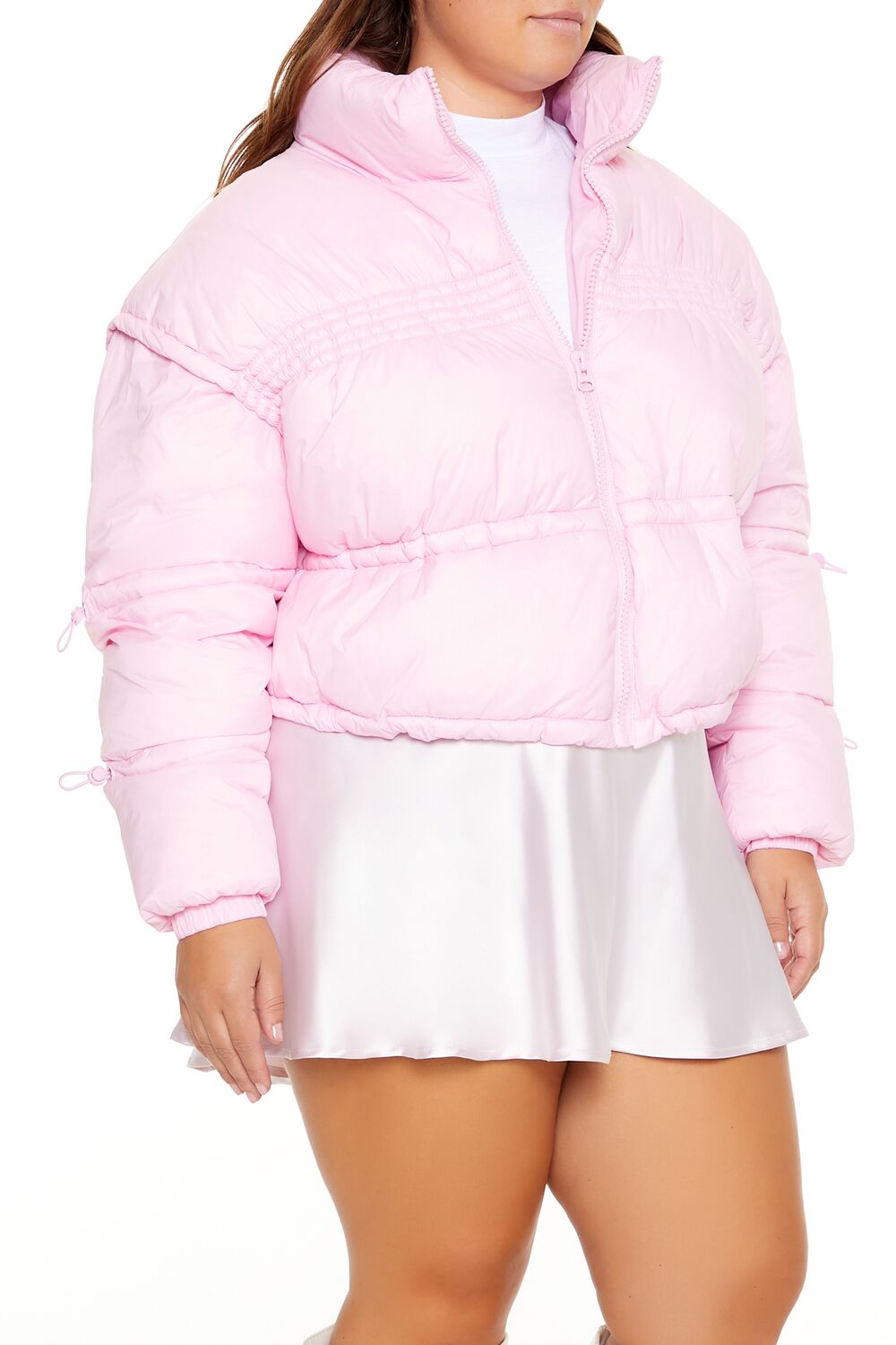 Plus Size Cropped Puffer Jacket - Forever 21
