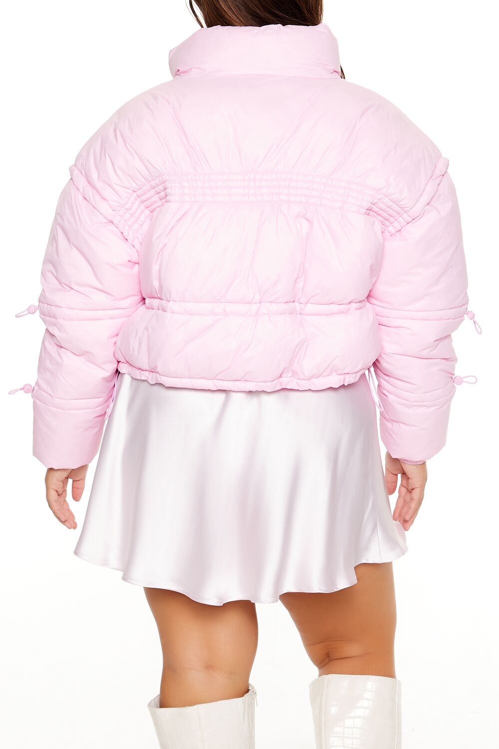 Plus Size Cropped Puffer Jacket - Forever 21