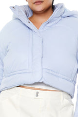 Plus Size Bow Puffer Jacket - Forever 21