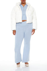 Plus Size Hooded Puffer Jacket - Forever 21