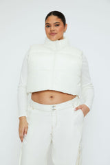 Plus Size Cropped Puffer Vest - Forever 21
