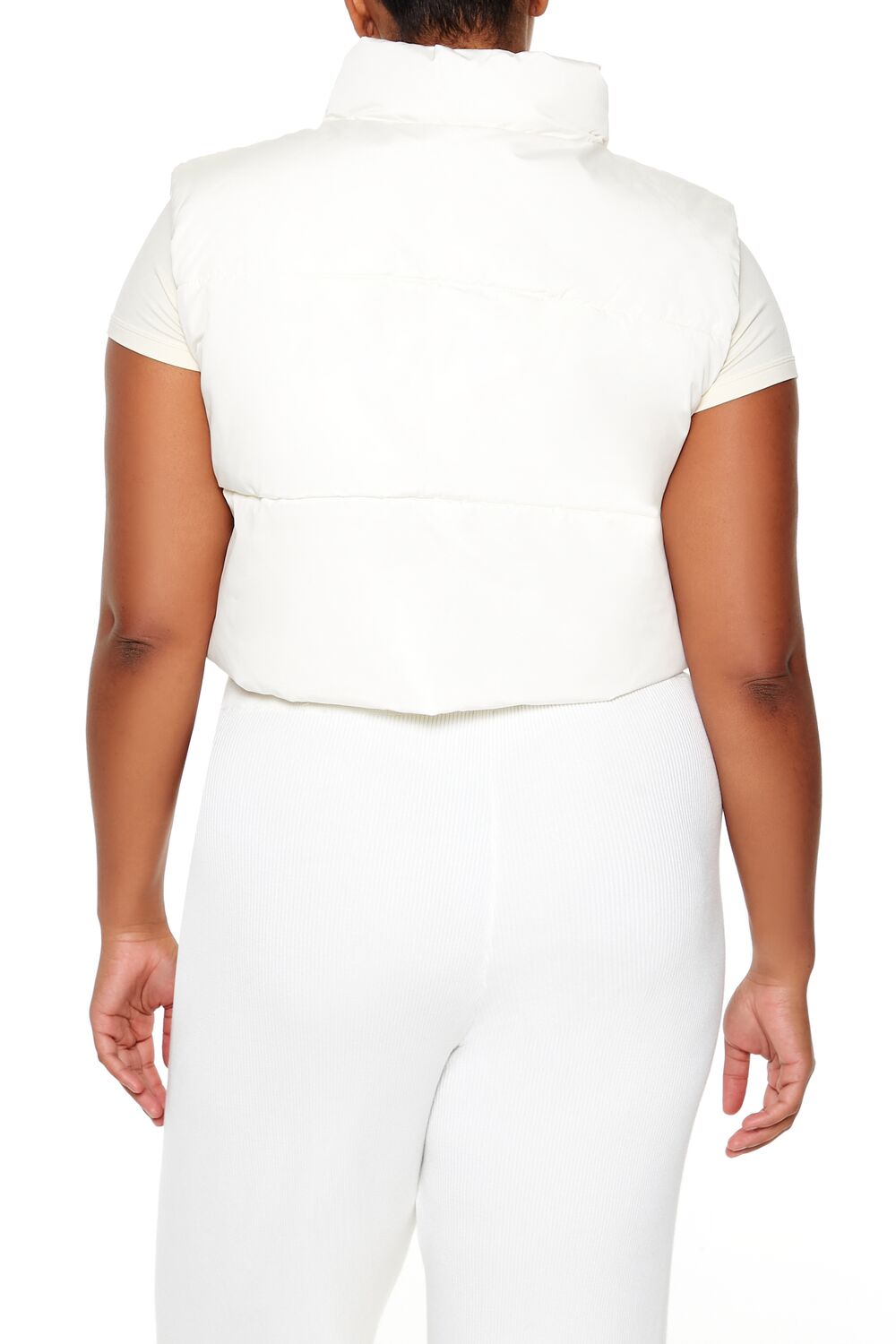 Plus Size Cropped Puffer Vest - Forever 21