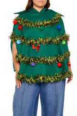 Plus Size Christmas Tree Poncho - Forever 21